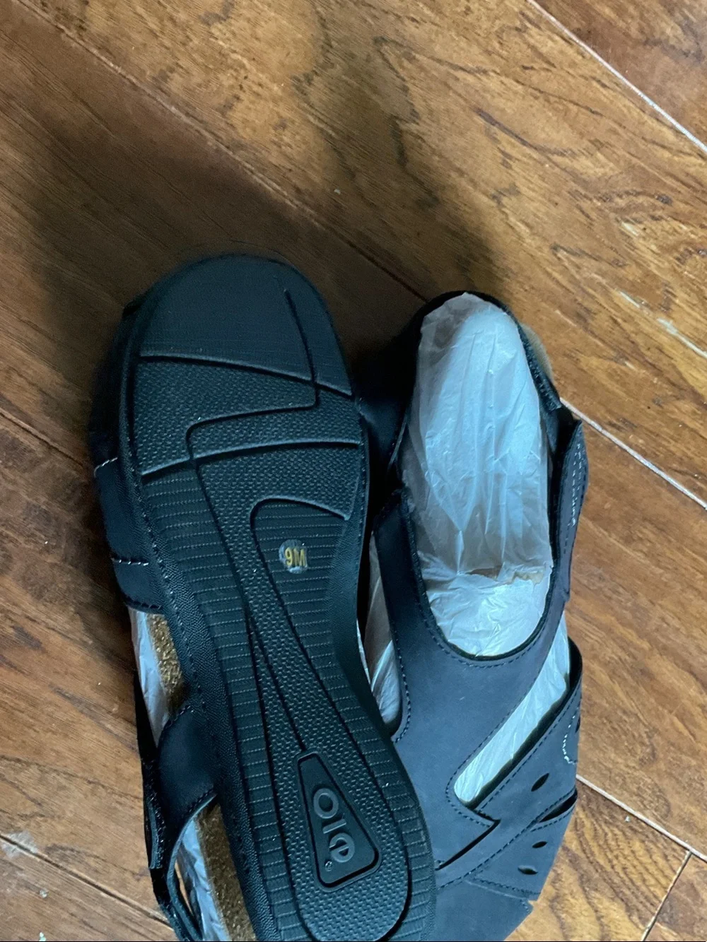 Men's Black Casual Slide Sandals with Secure Straps
